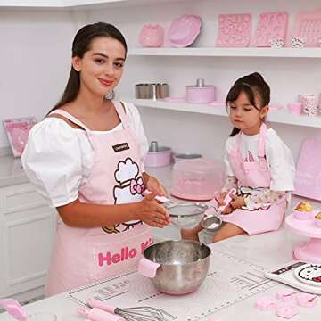 CHEFMADE Hello Kitty Fine Mesh Strainers, 5.5-Inch Stainless Steel Strainer Wire Sieve with Insulated Handle for Kitchen, Cooking, Food Preparation (Pink)