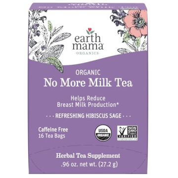 Earth Mama No More Milk Tea | Organic Herbal Tea Bags to Reduce Breast Milk Production, Stop Breastf...