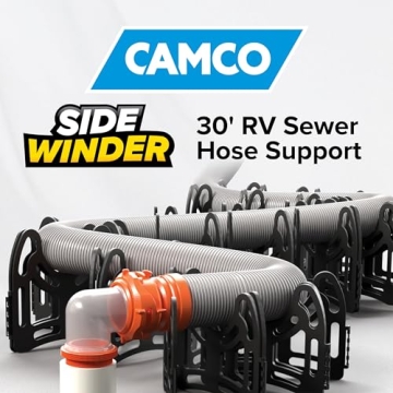 Camco Sidewinder RV Sewer Hose Support - Easy Setup and Storage