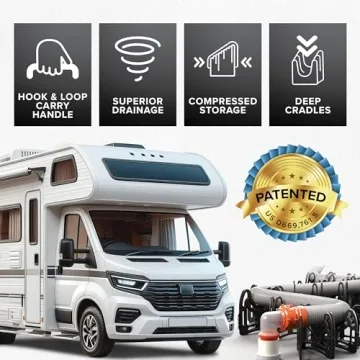 Camco Sidewinder RV Sewer Hose Support - Easy Setup and Storage