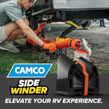 Camco Sidewinder RV Sewer Hose Support - Easy Setup and Storage