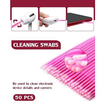 Aocii Cleaner kit for Airpod, Cleaning Putty Compatible with Airpod 3 Airpods pro, Phone Charging Port Cleaning Tool, Pink Cleaner kit for iPhone/Speaker/Earbud, Electronics Cleaner, Gift for Women