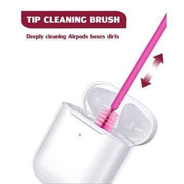 Aocii Cleaner kit for Airpod, Cleaning Putty Compatible with Airpod 3 Airpods pro, Phone Charging Port Cleaning Tool, Pink Cleaner kit for iPhone/Speaker/Earbud, Electronics Cleaner, Gift for Women