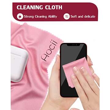 Aocii Cleaner kit for Airpod, Cleaning Putty Compatible with Airpod 3 Airpods pro, Phone Charging Port Cleaning Tool, Pink Cleaner kit for iPhone/Speaker/Earbud, Electronics Cleaner, Gift for Women