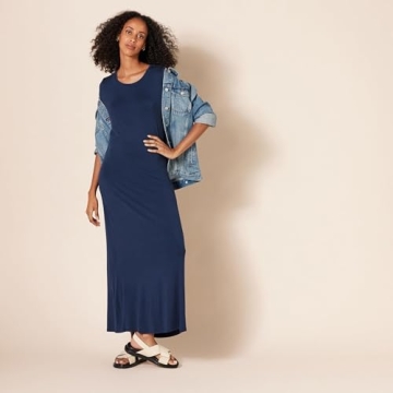 Stylish Amazon Essentials Women's Short-Sleeve Maxi Dress