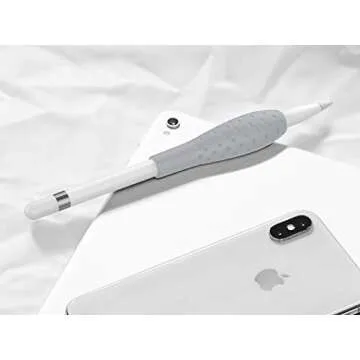 MoKo [2 Pack Silicone Grip Holder Ergo Protective Sleeve Cover Case Accessories Compatible with Apple Pencil 1st / 2nd Generation, Gray & Pink