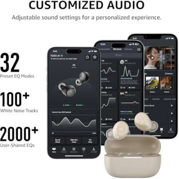 TOZO A1 2024 New Upgraded Wireless Earbuds, Bluetooth 5.3 in Ear Headphones Light Weight, Support APP EQ Setting, Stereo Sound Headset Longer Playback with Charging Case Waterproof, Khaki
