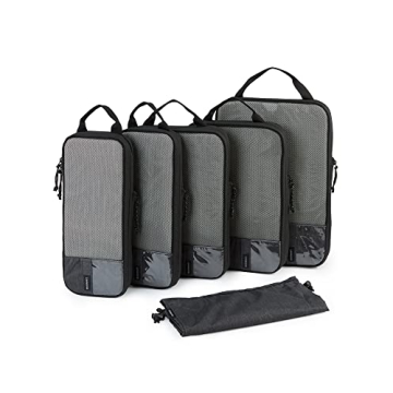 BAGSMART 6 Set Compression Packing Cubes for Travel - Lightweight Essentials for Men