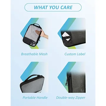 BAGSMART Compression Packing Cubes - Travel Organizers