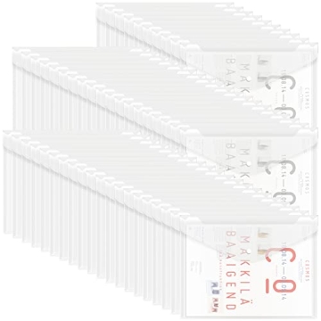 EOOUT 50pcs Transparent Snap Envelopes for Document Organization