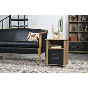 OneSpace Norwood Range Locker End Table, Oak