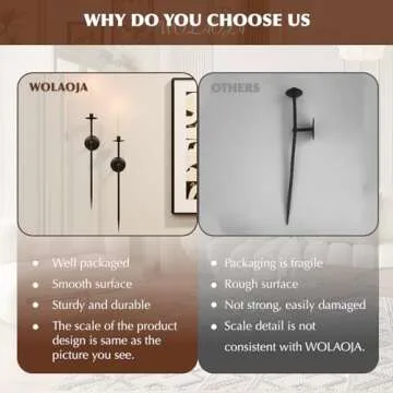 Candle Wall Sconce Set of 2, Large Twisted Wall Mount Metal Black Candle Holder Sconces Decor for Living Room Farmhouse Fireplace Wedding 23.5"