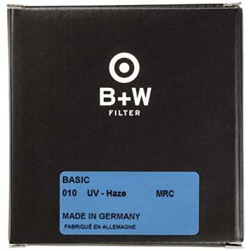 B+W 82mm Basic UV Haze Glass Filter for Photographers