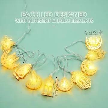 Eid Al Adha String Lights - Festive Battery Operated Decor