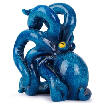 Blue Octopus Toothbrush Holder for Kids - Fun Bathroom Accessory