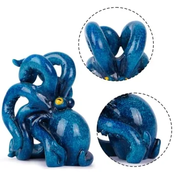 Blue Octopus Toothbrush Holder for Kids - Fun Bathroom Accessory