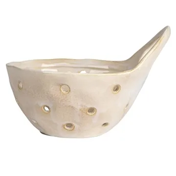 Buy Set of 2 Cream Stoneware Colanders Online