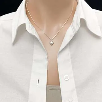 Tiny Dainty Sterling Silver Heart Necklace for Special Moments