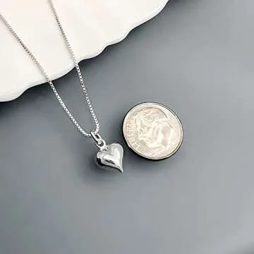Tiny Dainty Sterling Silver Heart Necklace for Special Moments