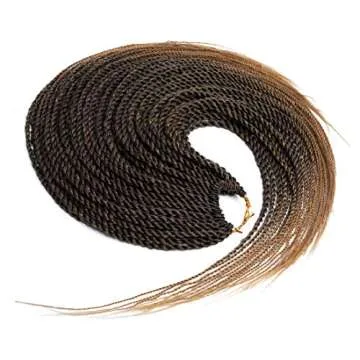 NAYOO Senegalese Twist Crochet Hair - 8 Packs 26 Inch Crochet Hair For Black Women, 35 Strands/Pack Small Twist Crochet Braids Hair Hot Water Setting, Pre-Looped Crochet Braiding Hair(26 Inch, 1B/27)