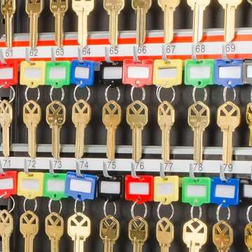 Barska Assorted Colored Small Key Tags 50 Pack for Key Cabinets