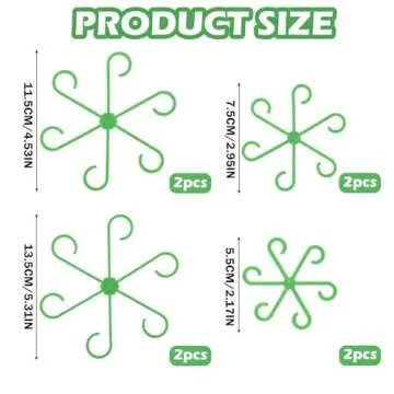 Tyqour 8pcs Plant Stem Support Stakes for Healthy Growth