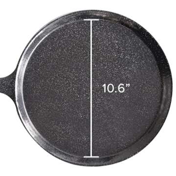 Nuwave Cast Iron 10.6” Griddle Pan, Porcelain Enamel Coating, Non-Stick & Easy-to-Clean, Safe for ...