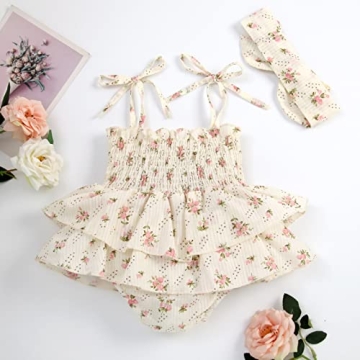Baby Girls Daisy Romper & Headband for Summer Fun