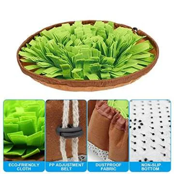 Snuffle Mat for Dogs Sniffing Feeding Mat,Dog Snuffle Mat Slow Feeding Bowl Dog Anti-Slip Nose Work Spliced Training Mat Encourages Natural Foraging Skills,Stress Release