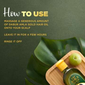 Dabur Hair Oil- Amla Gold, Serum, Almond and Henna - 300 ml - Natural Treatment for Women - Hair Fall Prevention, Scalp Nourishment and Strong