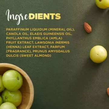 Dabur Hair Oil- Amla Gold, Serum, Almond and Henna - 300 ml - Natural Treatment for Women - Hair Fall Prevention, Scalp Nourishment and Strong