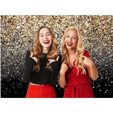 Luxurious CYLYH 7X5ft Black and Gold Backdrop for Parties and Photography