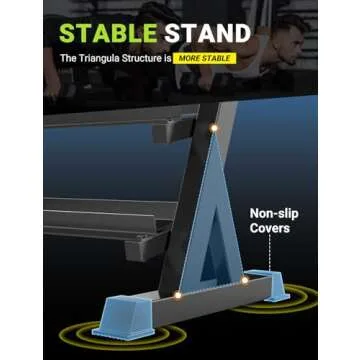 YOLEO 1100LBS Dumbbell Rack- Adjustable 3 Tier Weight Rack for Home Gym, Heavy Duty Weight Storage Organizer Dumbbell Storage Stand Holder(Rack Only)