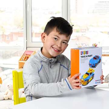 Play22 30 Pcs Take Apart Racing Car Toddler Toys Set - Build Your Own Car with Drill, Engine Sounds & Lights - Toy Car Constructions Set Stem Building Learning Education Toys for Kids Ages 3+ Years