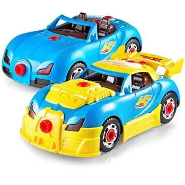 Play22 30 Pcs Take Apart Racing Car Toddler Toys Set - Build Your Own Car with Drill, Engine Sounds & Lights - Toy Car Constructions Set Stem Building Learning Education Toys for Kids Ages 3+ Years