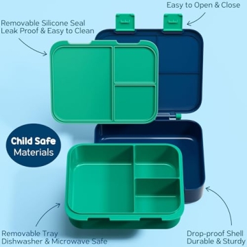 Fimibuke Kids Bento Lunch Box With Thermos 32OZ 6 in 1 Set