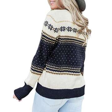 LookbookStore Women Winter Funny Holiday Knit Sweaters for Women Crewneck Long Sleeves Ugly Christma...