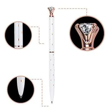 Elegant 4PCS Rose Gold Diamond Pens for All Occasions