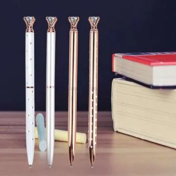 Elegant 4PCS Rose Gold Diamond Pens for All Occasions