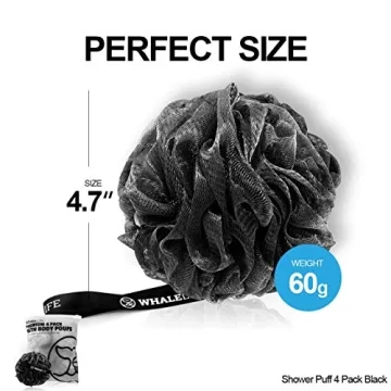 Gentle Bath Sponge Set of 4 with Charcoal Loofahs