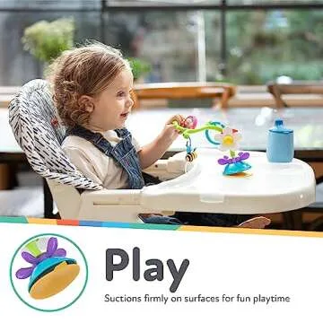 Nuby Buzzy Blossoms with Suction Base High Chair Interactive Toy for Early Development