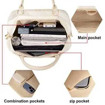 Stylish Womens Weekend Travel Bag with Shoe Compartment