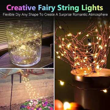 4 Pack 20FT 60 LED Fairy Lights Battery Operated with Timer, Waterproof Twinkle Lights Indoor Outdoor, Cuttable String Lights for Bedroom, Wedding, DIY, Centerpiece, Christmas Decoration (Warm White)