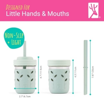 Elk and Friends Mason Jar Cups for Kids & Toddlers