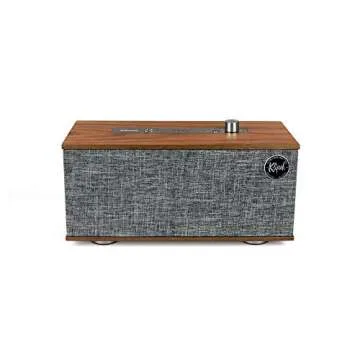 Klipsch The One with Google Voice Assistant Tabletop Wireless Stereo in Walnut | Bluetooth-Enabled, ...