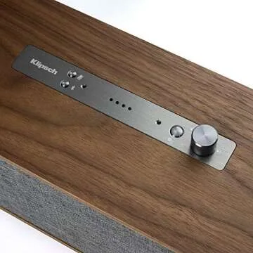 Klipsch The One with Google Voice Assistant Tabletop Wireless Stereo in Walnut | Bluetooth-Enabled, Multi-Room Ready, and fits Almost Anywhere
