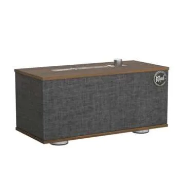 Klipsch The One with Google Voice Assistant Tabletop Wireless Stereo in Walnut | Bluetooth-Enabled, Multi-Room Ready, and fits Almost Anywhere