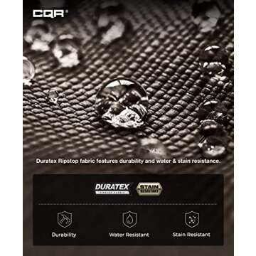 CQR Men's Tactical Pants, Water Resistant Ripstop Cargo Pants, Lightweight EDC Work Hiking Pants, Outdoor Apparel, Ripstop Mag Pocket Coyote, 34W x 30L