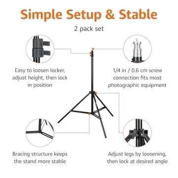 Affordable 6.7-Foot Double Light Stand Set for Photographers