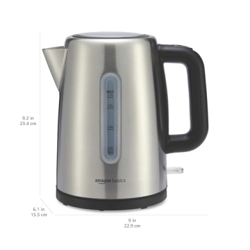 Amazon Basics Glass Carafe Electric Hot Water Kettle